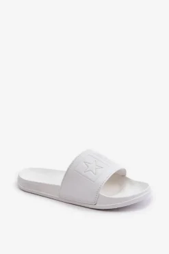 Damskie Big Star Shoes Piankowe Klapki Damskie Big Star OO274042 Białe