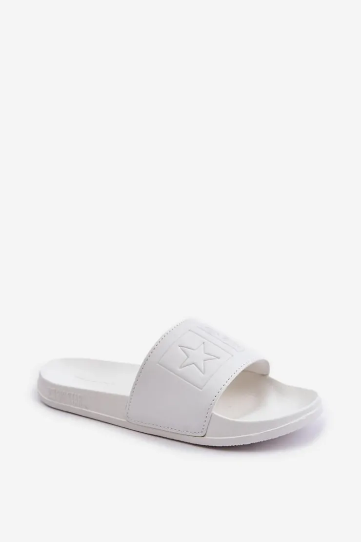 Damskie Big Star Shoes Piankowe Klapki Damskie Big Star OO274042 Białe