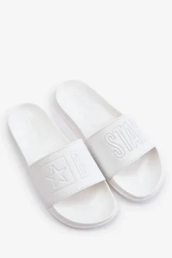 Damskie Big Star Shoes Piankowe Klapki Damskie Big Star OO274042 Białe