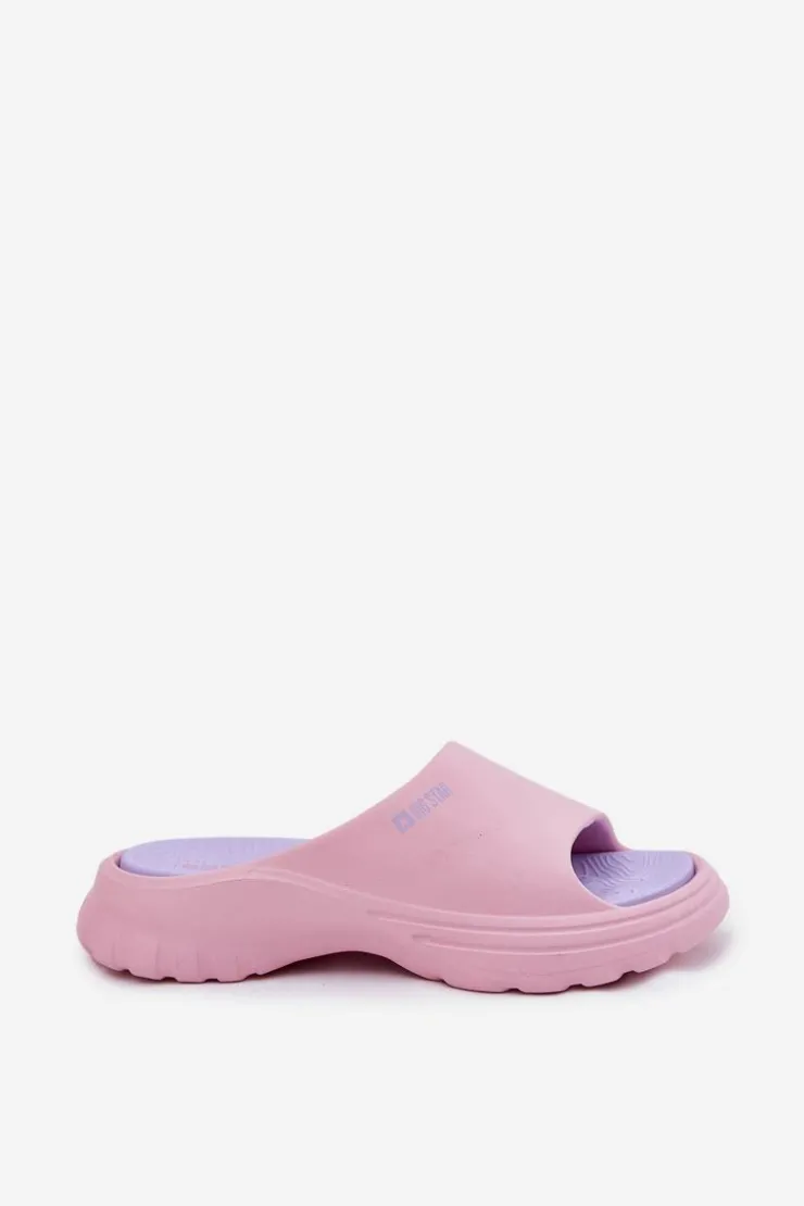 Big Star Shoes Klapki Damskie Big Star|Klapki Basenowe*Piankowe Klapki Damskie Big Star RR274A587 Różowe Różowy