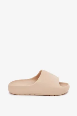 Boto Klapki Basenowe|Klapki Na Platformie*Piankowe Klapki Damskie Beżowe Rivasol