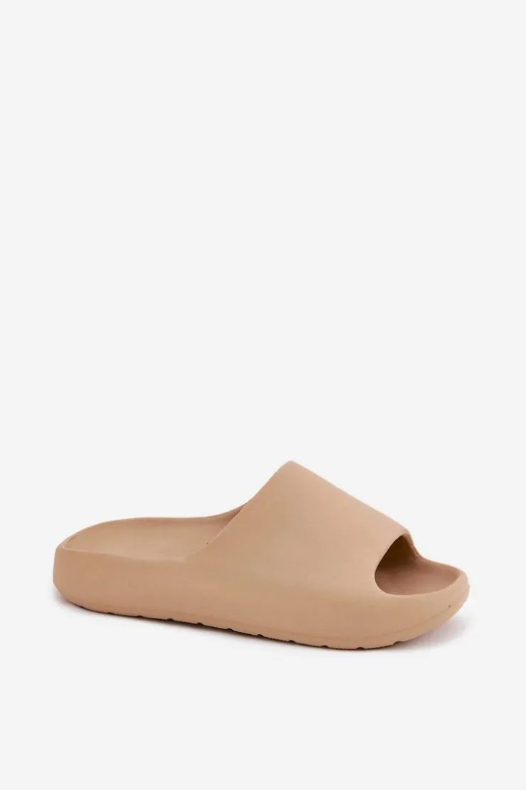 Damskie Boto Piankowe Klapki Damskie Ciemnobeżowe Rivasol