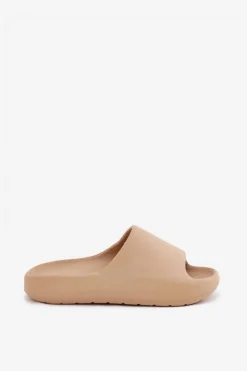 Damskie Boto Piankowe Klapki Damskie Ciemnobeżowe Rivasol