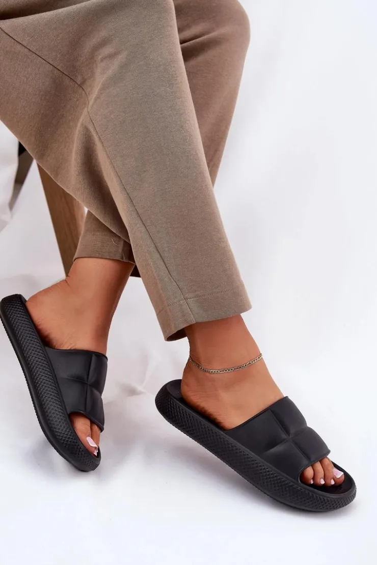 Lee Klapki Basenowe|Klapki Na Platformie*Piankowe Klapki Damskie MAYA SLIDER WOMEN LOW 50251016 Czarne Czarny