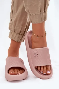 Hot Buty damskie Vinceza Piankowe Klapki Damskie Na Platformie Z Misiem Vinceza 75210 Różowe Różowy