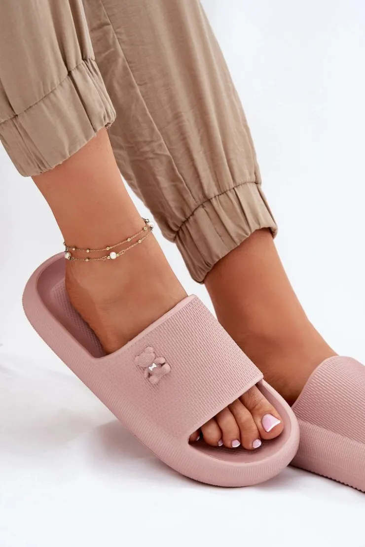 Hot Buty damskie Vinceza Piankowe Klapki Damskie Na Platformie Z Misiem Vinceza 75210 Różowe Różowy