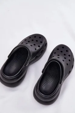 Damskie Big Star Shoes Piankowe Klapki Damskie Na Masywnej Podeszwie Big Star RR274A118 Czarne