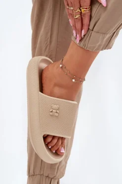 Damskie Buty damskie Vinceza Piankowe Klapki Damskie Na Platformie Z Misiem Vinceza 75210 Beżowe