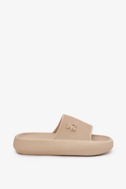 Damskie Buty damskie Vinceza Piankowe Klapki Damskie Na Platformie Z Misiem Vinceza 75210 Beżowe