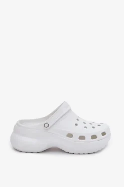 Big Star Shoes Klapki Damskie Big Star|Klapki Basenowe*Piankowe Klapki Damskie Na Masywnej Podeszwie Big Star RR274A119 Białe Biały