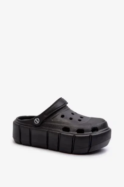 Boto Klapki Basenowe|Klapki Na Platformie*Piankowe Klapki Damskie Na Platformie Czarne Itubia Czarny