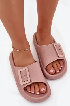 Buty damskie Vinceza Klapki Basenowe|Klapki Na Platformie*Piankowe Klapki Damskie Z Klamrą Vinceza 75207 Brudny Róż