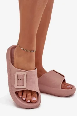 Buty damskie Vinceza Klapki Basenowe|Klapki Na Platformie*Piankowe Klapki Damskie Z Klamrą Vinceza 75207 Brudny Róż