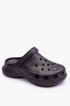 Boto Klapki Basenowe|Klapki Damskie Klasyczne*Piankowe Klapki Kroksy Na Masywnej Podeszwie Czarne Katniss