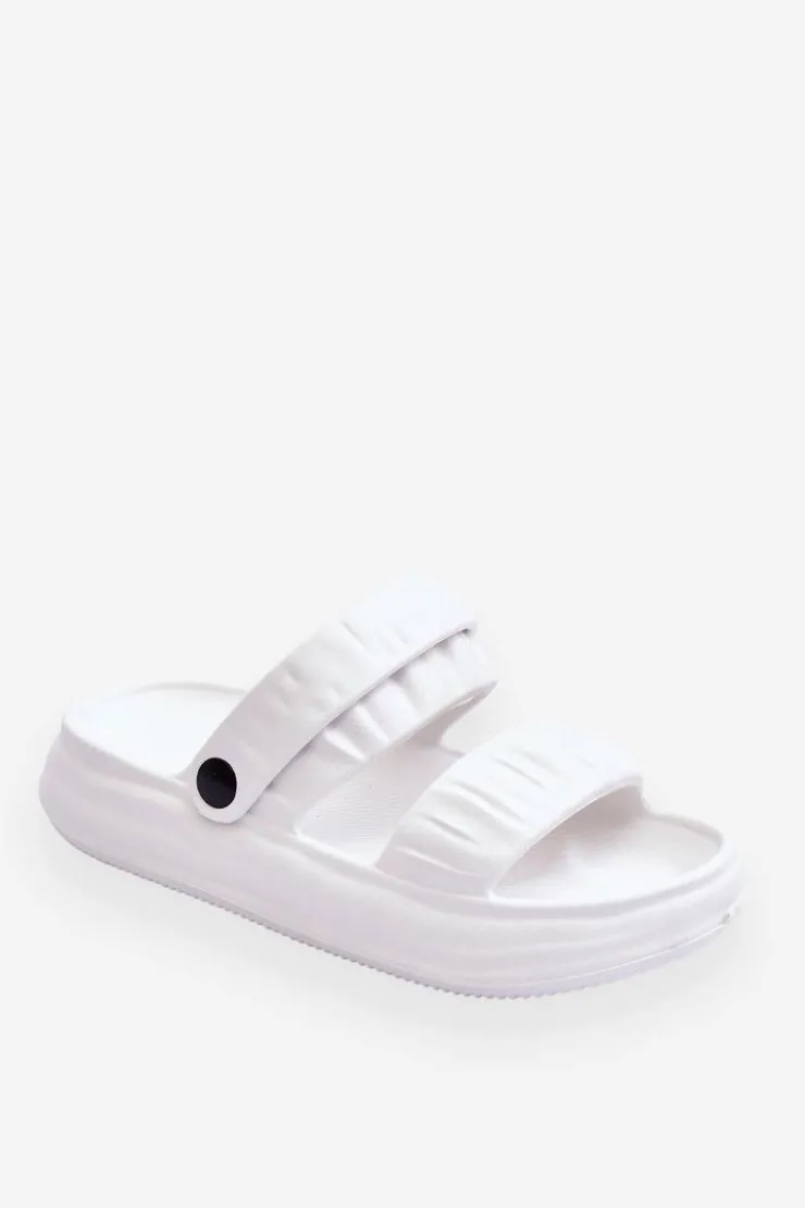 Discount Boto Piankowe Klapki Sandałki Białe Lirell