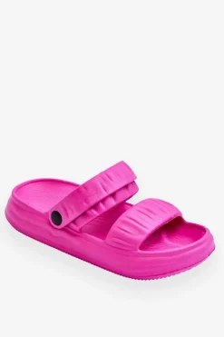 Damskie Boto Piankowe Klapki Sandałki Fuksja Lirell