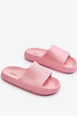 Online Boto Piankowe Modne Klapki Na Masywnej Platformie Różowe Linnea