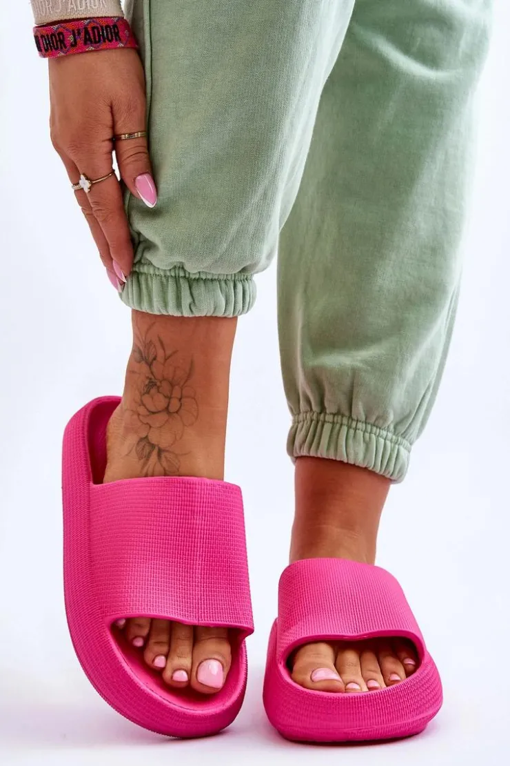 Damskie Boto Piankowe Modne Klapki Na Masywnej Platformie Fuksja Linnea