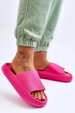 Damskie Boto Piankowe Modne Klapki Na Masywnej Platformie Fuksja Linnea