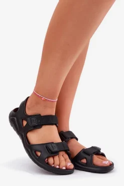 Damskie Big Star Shoes Piankowe Sandały Damskie Na Platformie Big Star RR274A512 Czarne