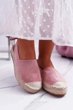 Boto Czarne Espadryle*Różowe Espadryle Damskie Tenisówki Moriente