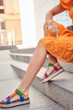 Damskie Boto Sandałki Damskie Na Lato Mulitikolor Galia