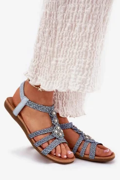 Damskie Artiker Sandały Damski Płaskie Z Plecionymi Paskami 56C1325 e