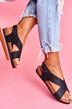 Discount Big Star Shoes Sandały Damskie Big Star Czarne FF274621