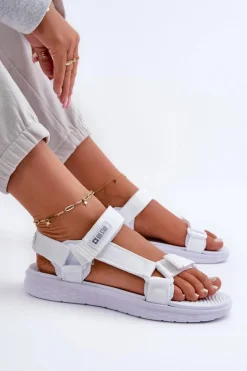 Best Big Star Shoes Sandały Damskie Big Star FF274A603 Białe Biały