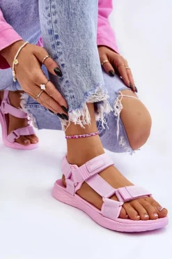 Damskie Big Star Shoes Sandały Damskie Big Star LL274A100 Różowe