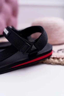 Best Big Star Shoes Sandały Damskie Big Star Na Rzepy Czarne DD274A282