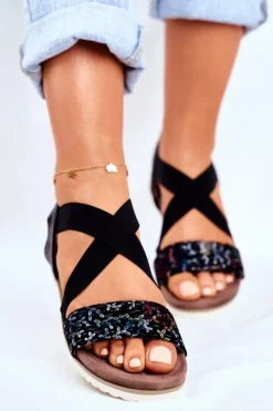 Clearance Evento Sandały Damskie Eleganckie Czarne Morrin