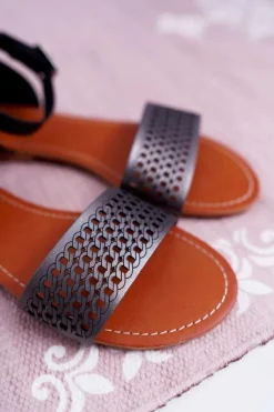 Best Boto Sandały Damskie Eleganckie Czarne Neanna