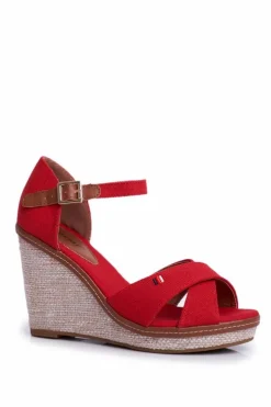Boto Sandały Na Koturnie*Sandały Damskie Na Koturnie Czerwone LaMane