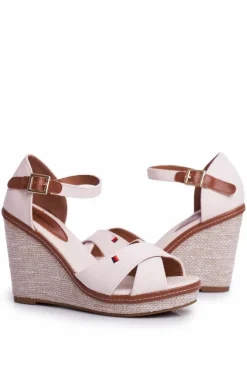 Damskie Boto Sandały Damskie Na Koturnie Beżowe LaMane