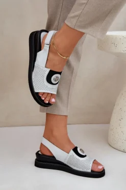 Damskie Boto Sandały Damskie Na Koturnie Srebrne Isnnoria