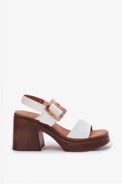 Buty damskie Vinceza Sandały Na Obcasie*Sandały Damskie Na Masywnym Obcasie I Platformie Vinceza 17387 Białe Biały