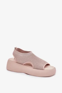 Damskie Boto Sandały Damskie Na Platformie Beżowe Kavira