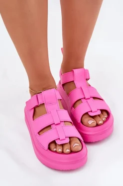 Damskie Boto Sandały Damskie Na Platformie Fuksja Nitavelia