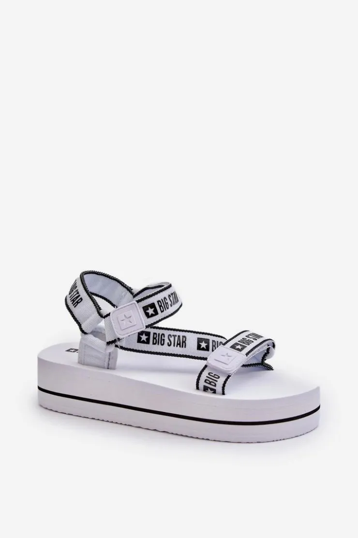 Hot Big Star Shoes Sandały Damskie Na Platformie Big Star NN274A526 Białe Biały