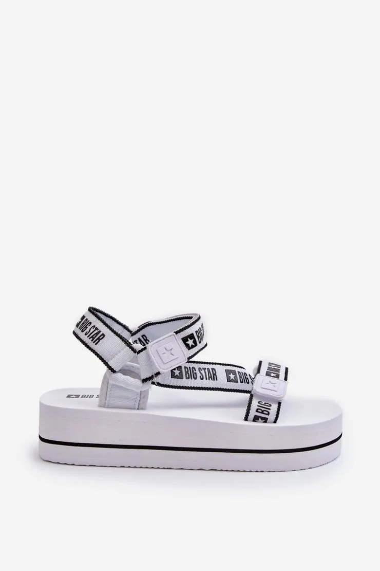 Hot Big Star Shoes Sandały Damskie Na Platformie Big Star NN274A526 Białe Biały