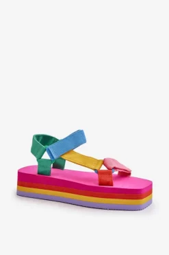 New Boto Sandały Damskie Na Platformie Multikolor Edireda