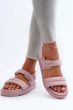 Damskie Big Star Shoes Sandały Damskie Na Platformie Big Star NN274753 Różowe