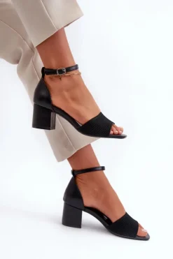 Evento Sandały Na Obcasie*Sandały Damskie Na Słupku Czarne Desvia