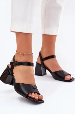 Buty damskie Vinceza Sandały Na Słupku|Sandały Na Obcasie*Sandały Damskie Na Słupku Vinceza 62235 Czarne Czarny