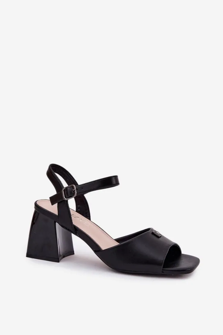 Buty damskie Vinceza Sandały Na Słupku|Sandały Na Obcasie*Sandały Damskie Na Słupku Vinceza 62235 Czarne Czarny