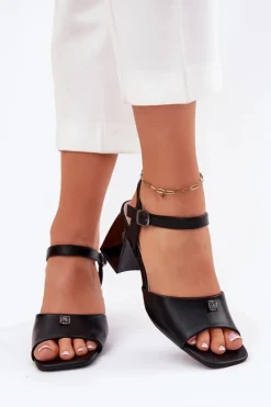 Buty damskie Vinceza Sandały Na Słupku|Sandały Na Obcasie*Sandały Damskie Na Słupku Vinceza 62235 Czarne Czarny