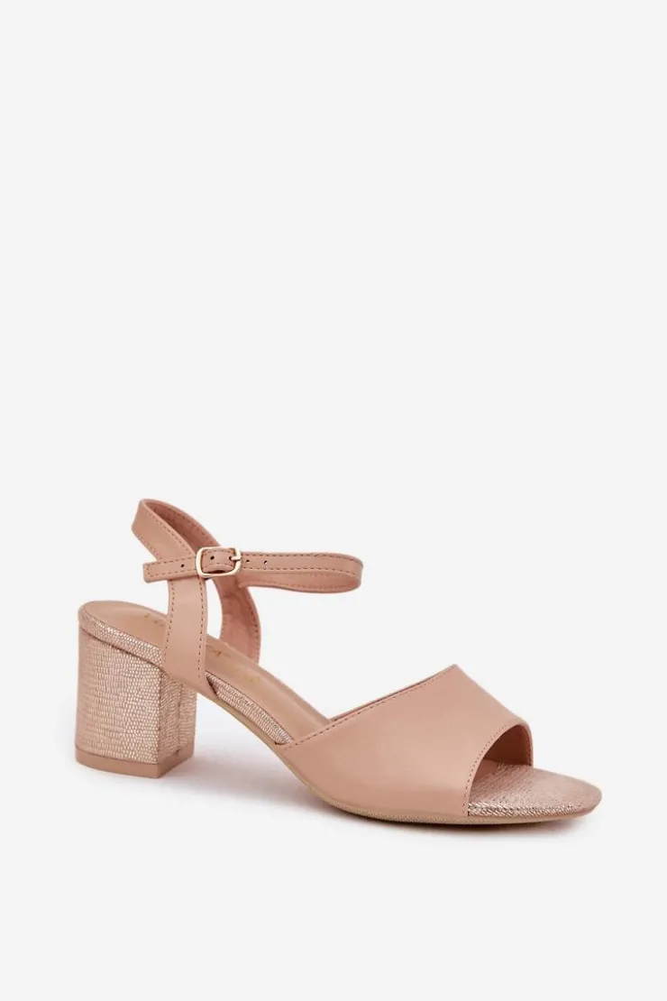 Buty damskie Vinceza Sandały Na Słupku|Sandały Na Obcasie*Sandały Damskie Na Słupku Vinceza 20275 Beżowe Beżowy