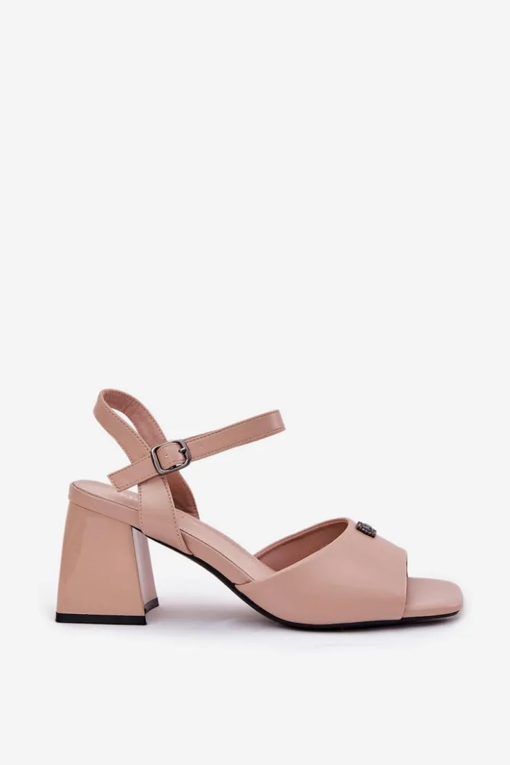 Damskie Buty damskie Vinceza Sandały Damskie Na Słupku Vinceza 62235 Beżowe