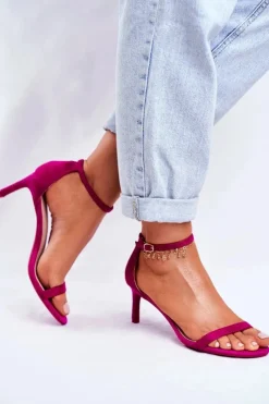 Boto Sandały Na Obcasie*Sandały Damskie Na Szpilce Klasyczne Fuksja Mintore